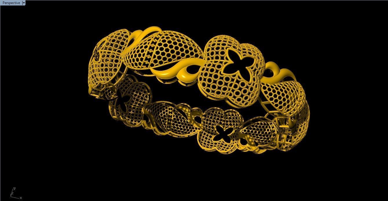 96 Mesh Wire Bracelet 3dm models Pack 3D print model_13
