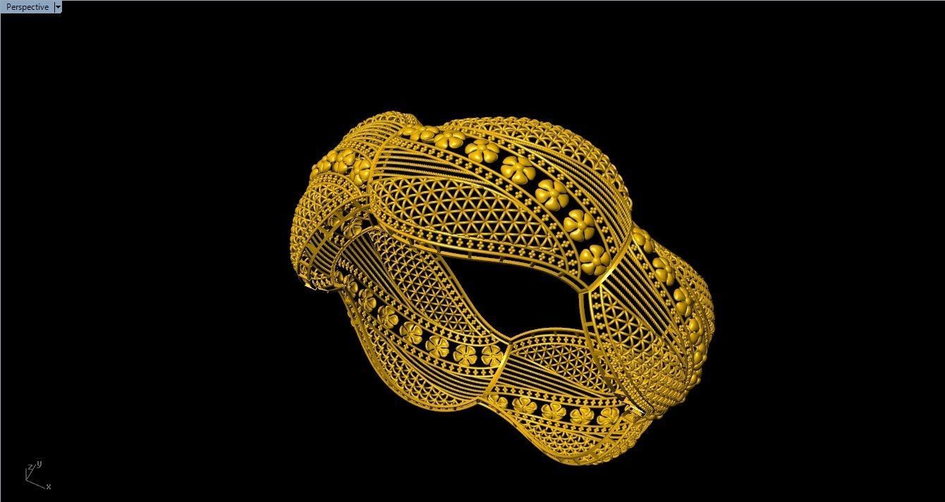 96 Mesh Wire Bracelet 3dm models Pack 3D print model_8