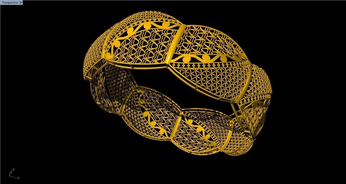 96 Mesh Wire Bracelet 3dm models Pack 3D print model_74