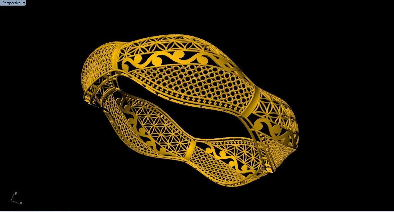 96 Mesh Wire Bracelet 3dm models Pack 3D print model_31