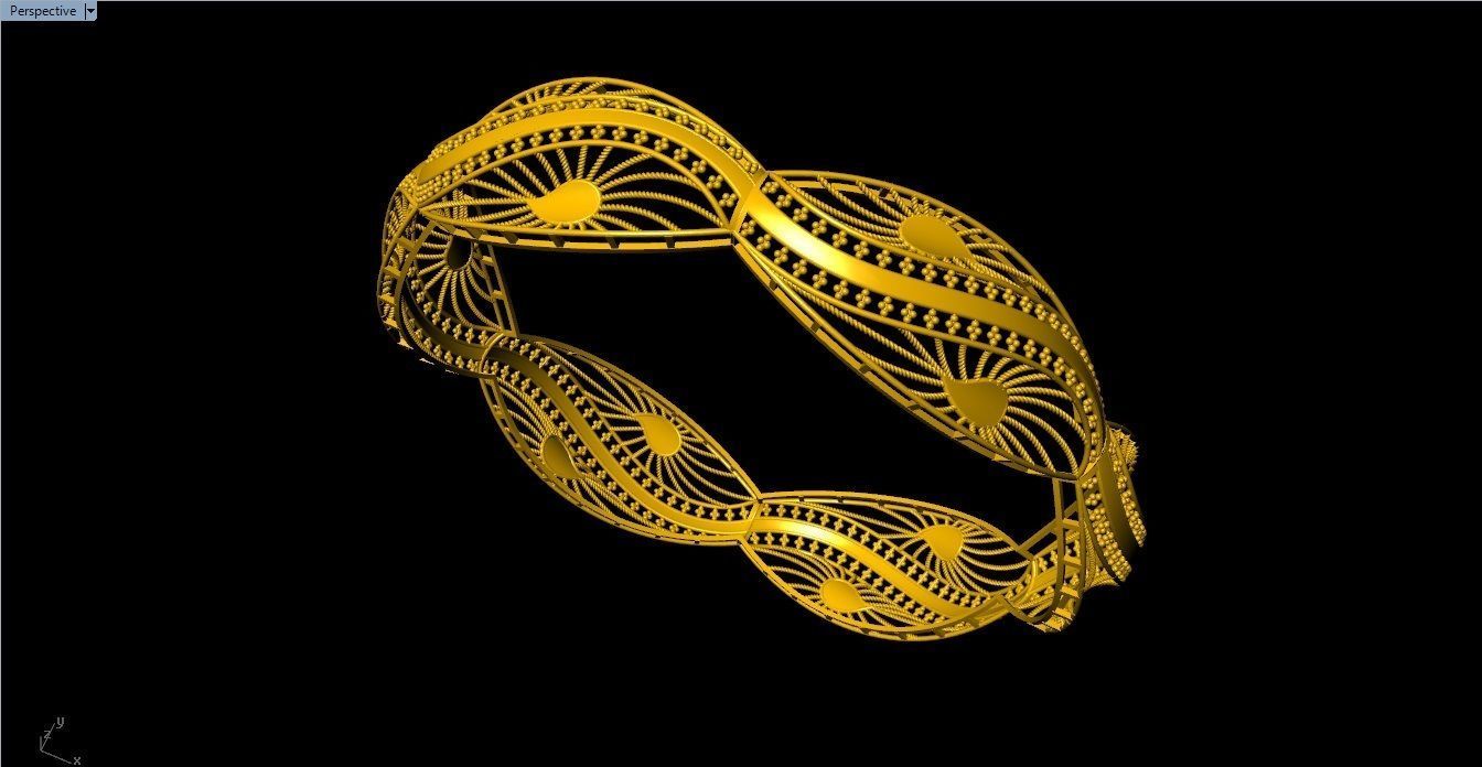 96 Mesh Wire Bracelet 3dm models Pack 3D print model_66