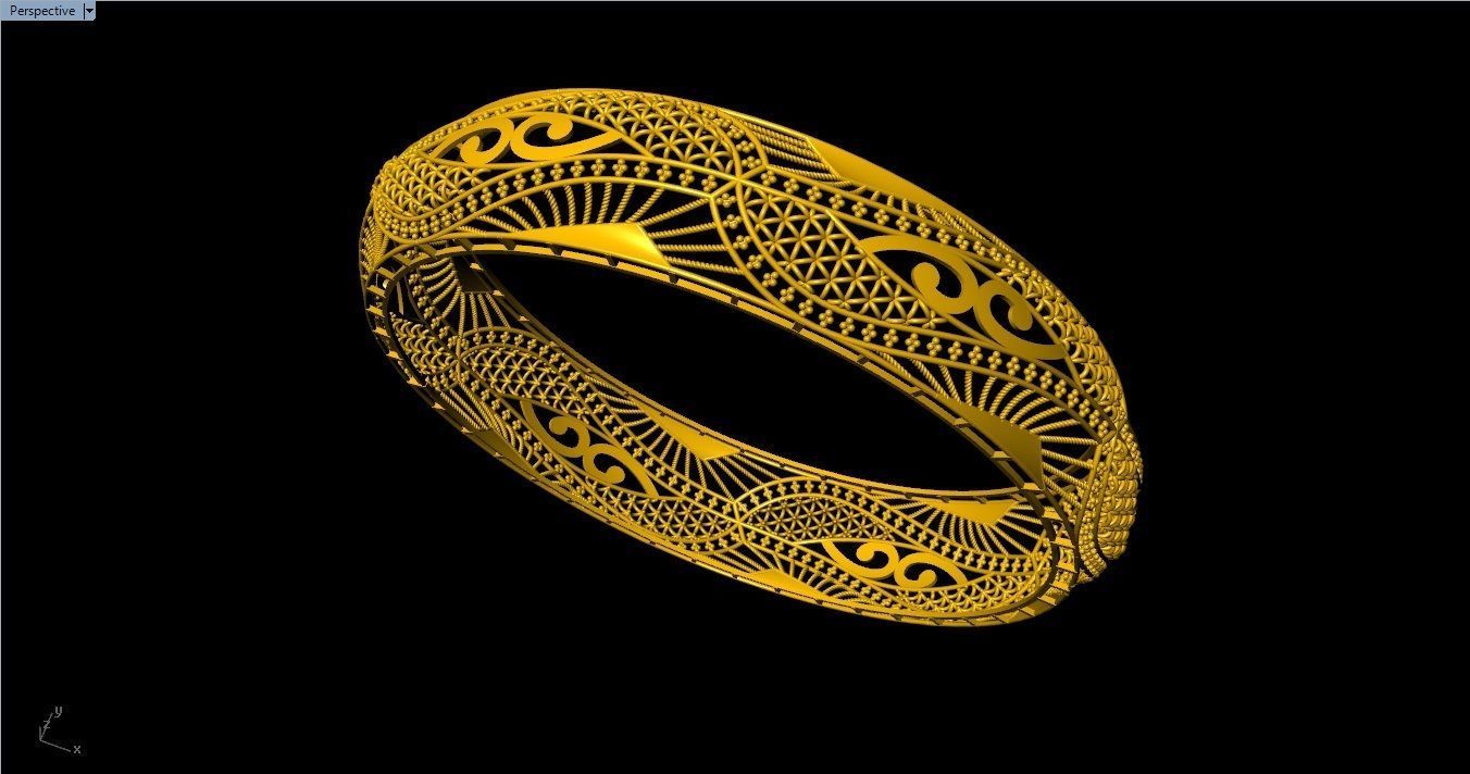 96 Mesh Wire Bracelet 3dm models Pack 3D print model_77