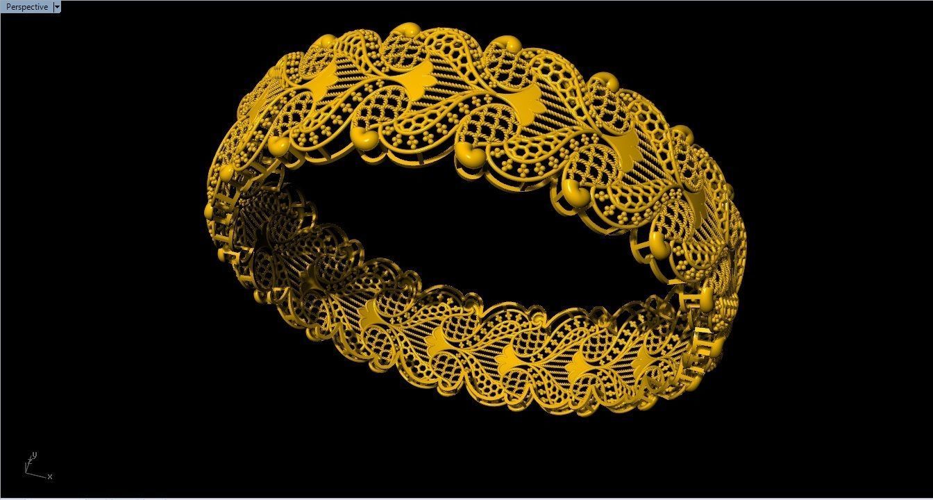 96 Mesh Wire Bracelet 3dm models Pack 3D print model_56
