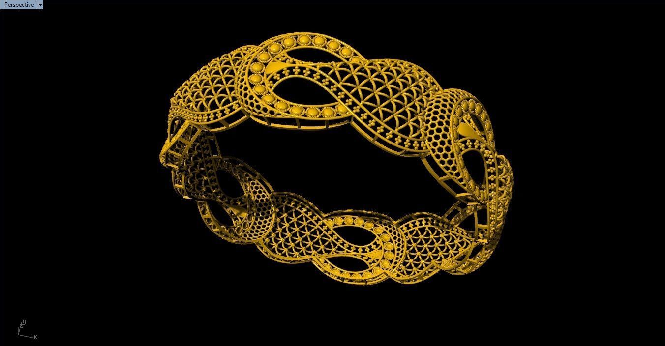 96 Mesh Wire Bracelet 3dm models Pack 3D print model_42