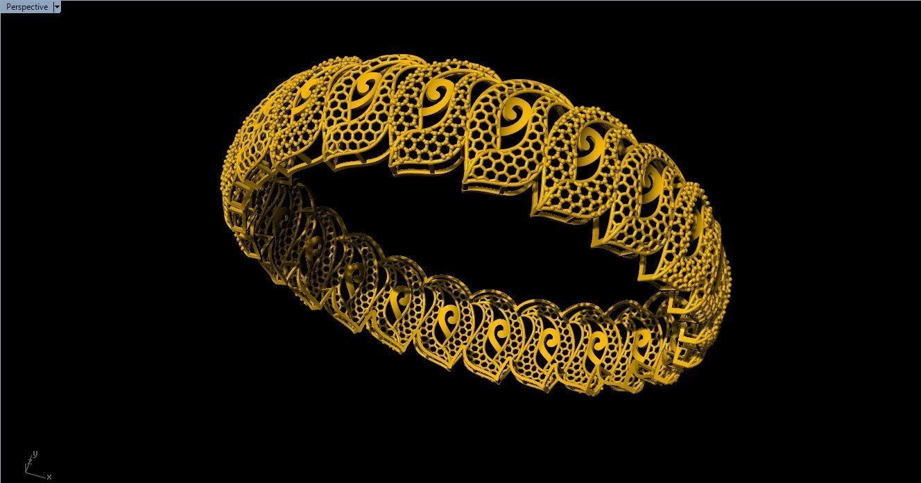 96 Mesh Wire Bracelet 3dm models Pack 3D print model_39