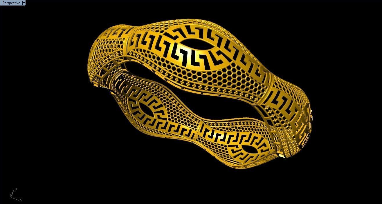 96 Mesh Wire Bracelet 3dm models Pack 3D print model_50