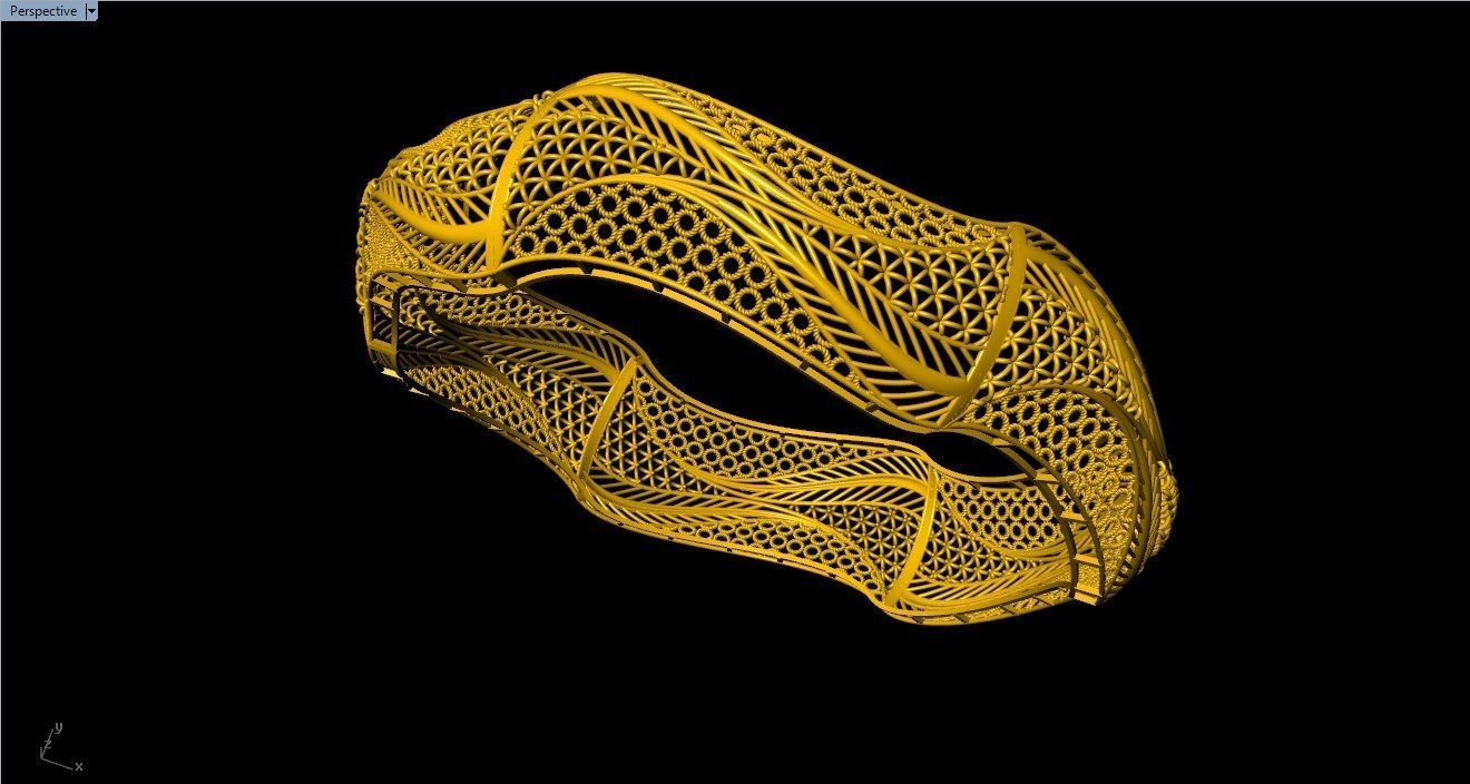 96 Mesh Wire Bracelet 3dm models Pack 3D print model_61
