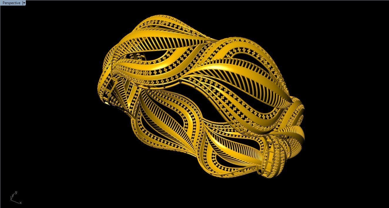 96 Mesh Wire Bracelet 3dm models Pack 3D print model_29