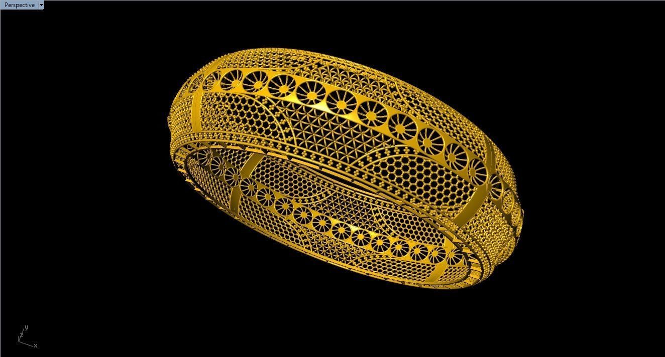96 Mesh Wire Bracelet 3dm models Pack 3D print model_82