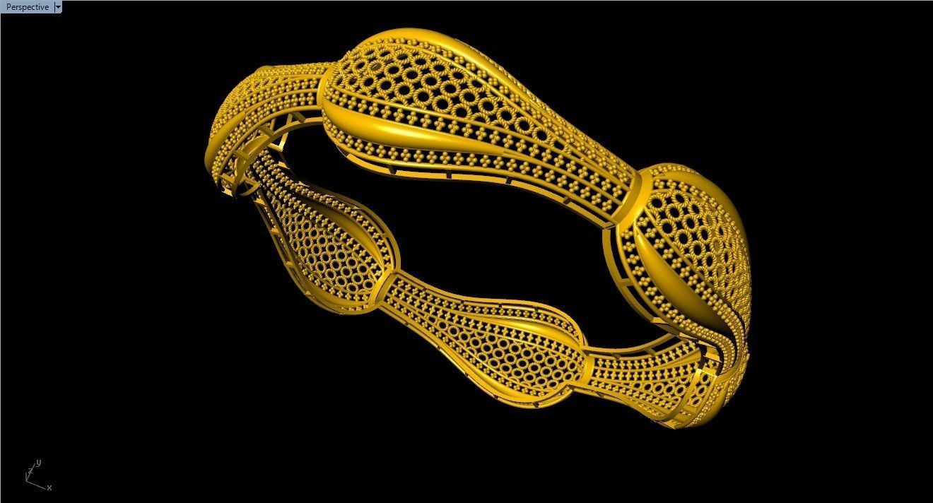 96 Mesh Wire Bracelet 3dm models Pack 3D print model_43