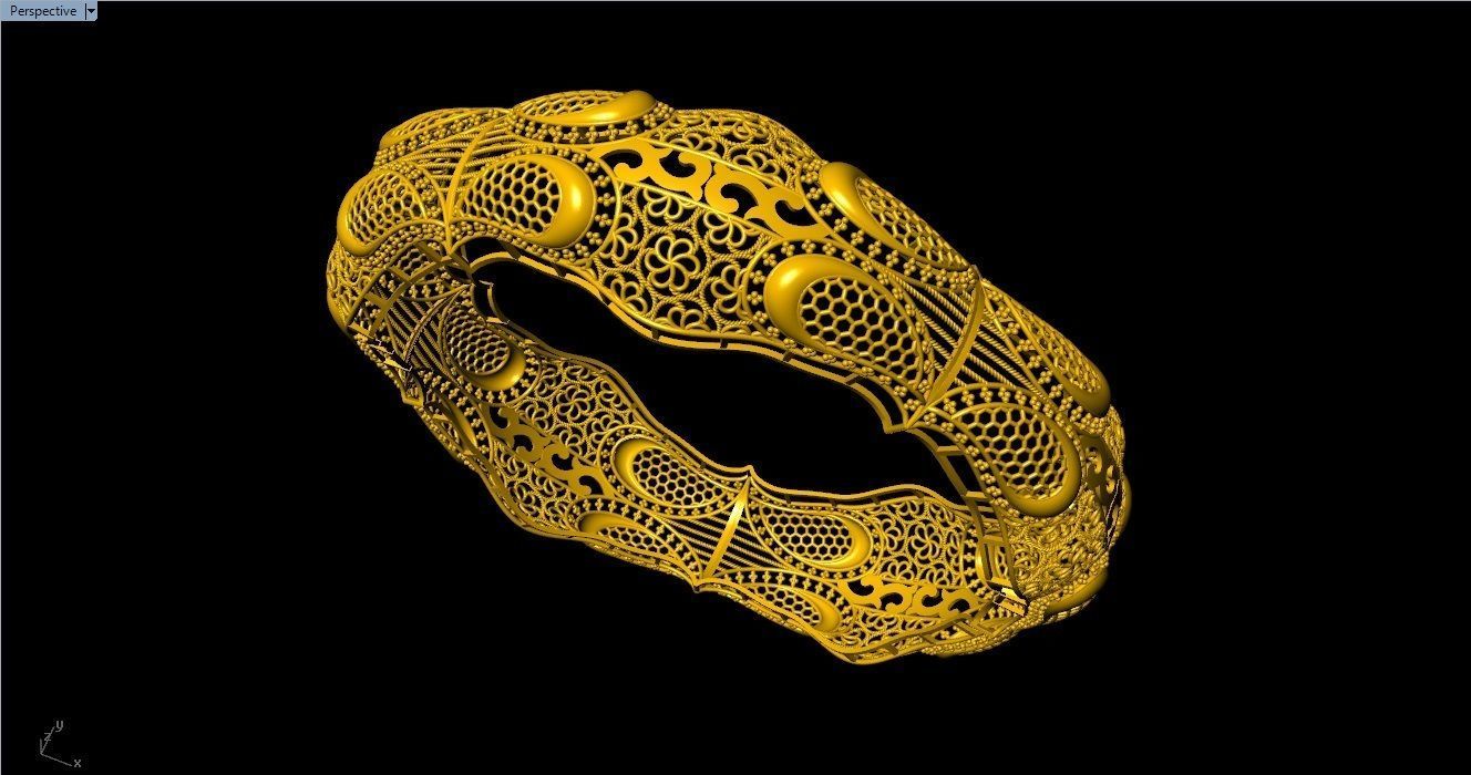 96 Mesh Wire Bracelet 3dm models Pack 3D print model_34