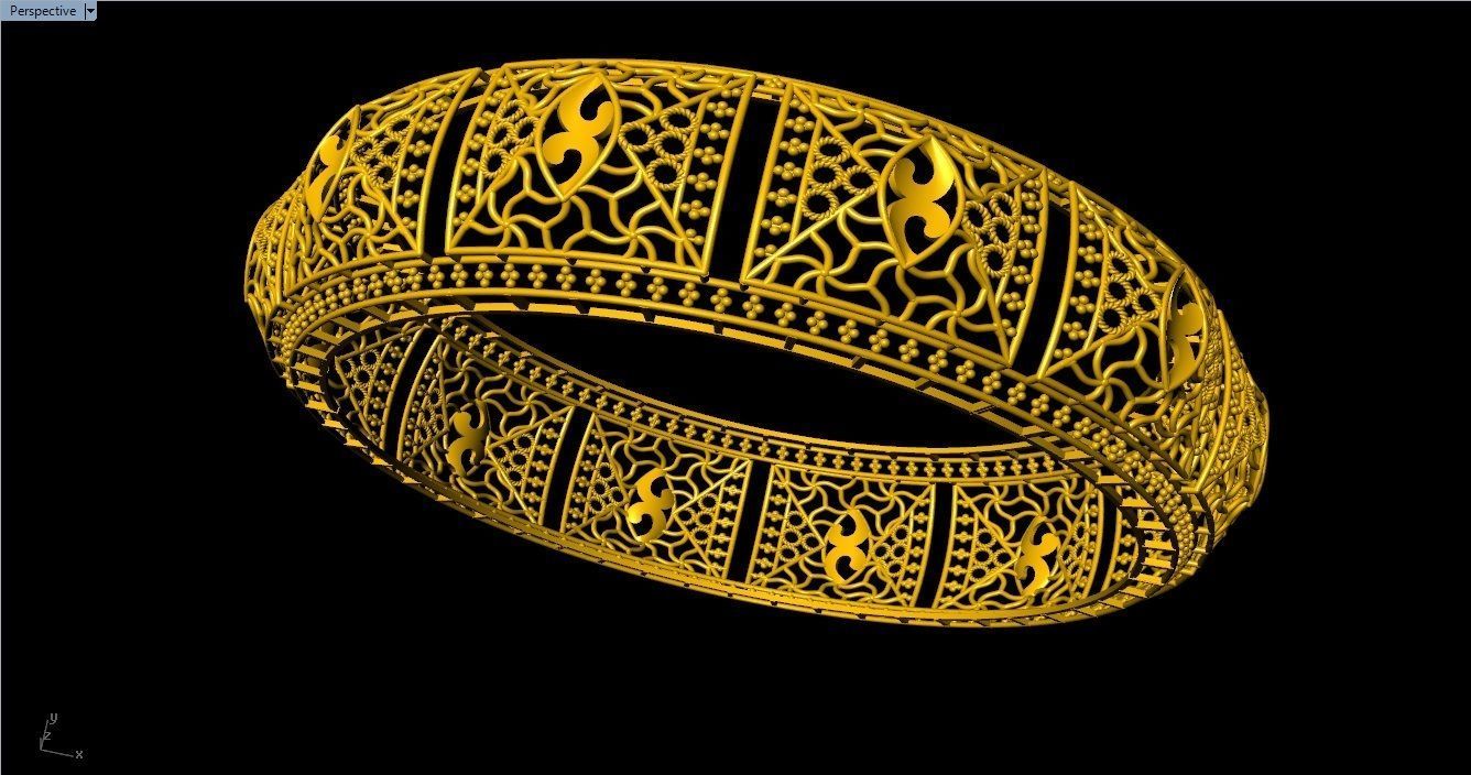 96 Mesh Wire Bracelet 3dm models Pack 3D print model_58