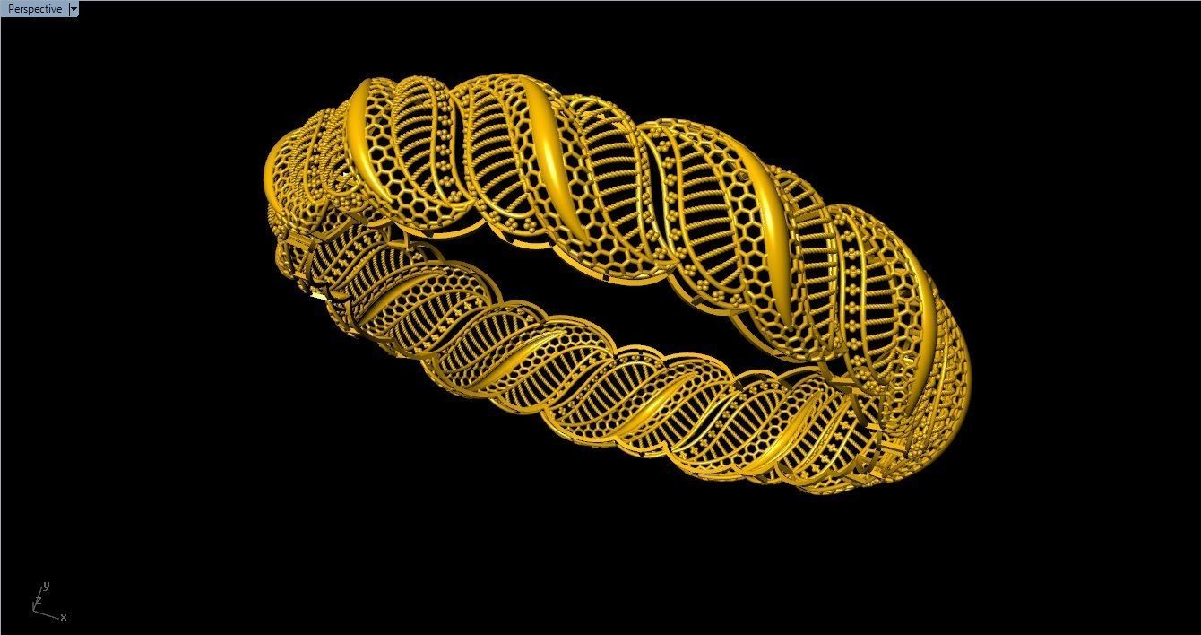 96 Mesh Wire Bracelet 3dm models Pack 3D print model_73