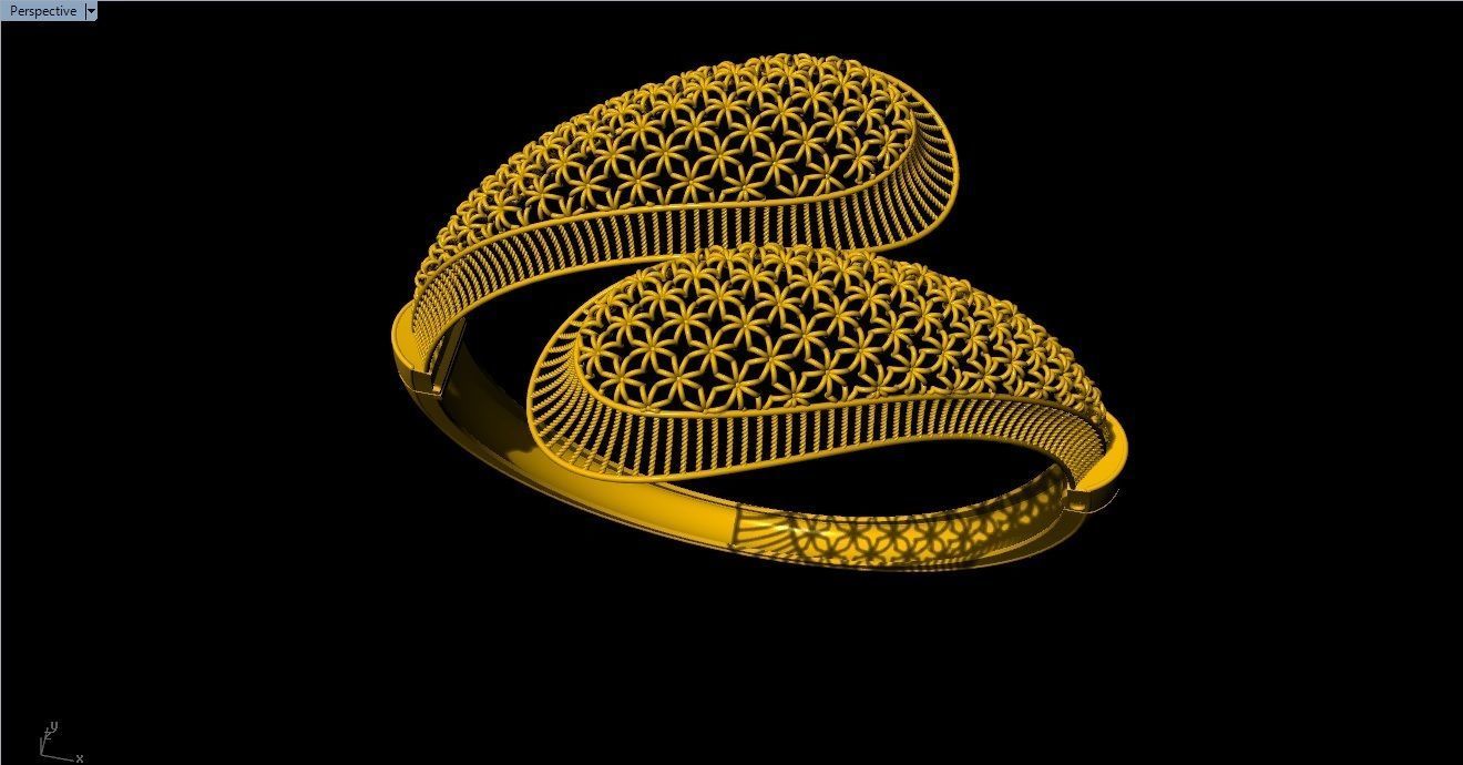 96 Mesh Wire Bracelet 3dm models Pack 3D print model_3