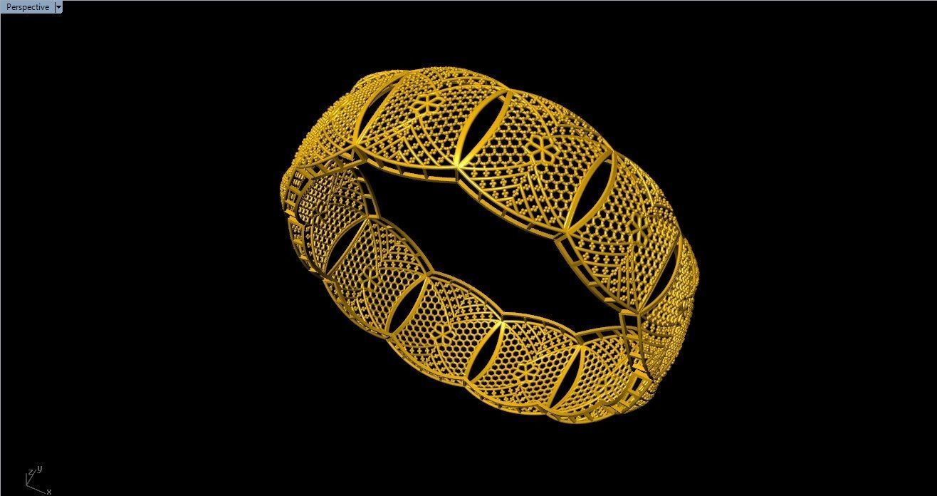 96 Mesh Wire Bracelet 3dm models Pack 3D print model_63