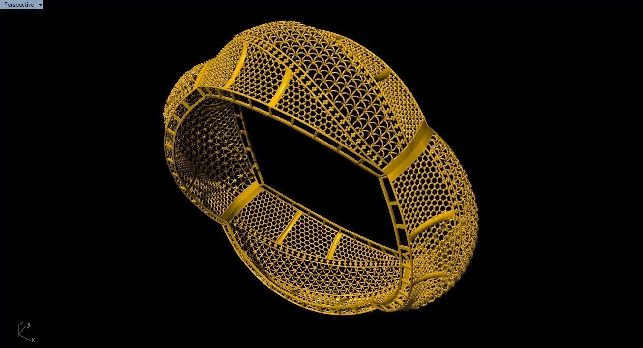 96 Mesh Wire Bracelet 3dm models Pack 3D print model_51