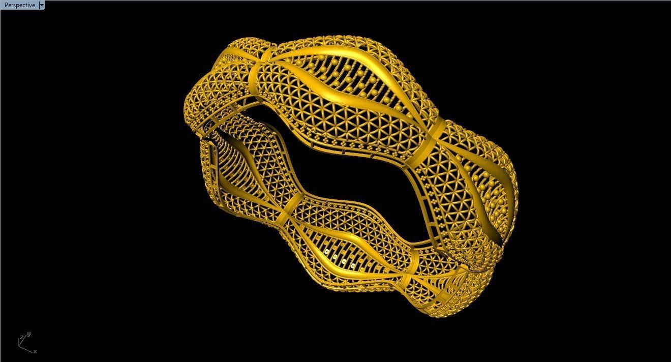96 Mesh Wire Bracelet 3dm models Pack 3D print model_10