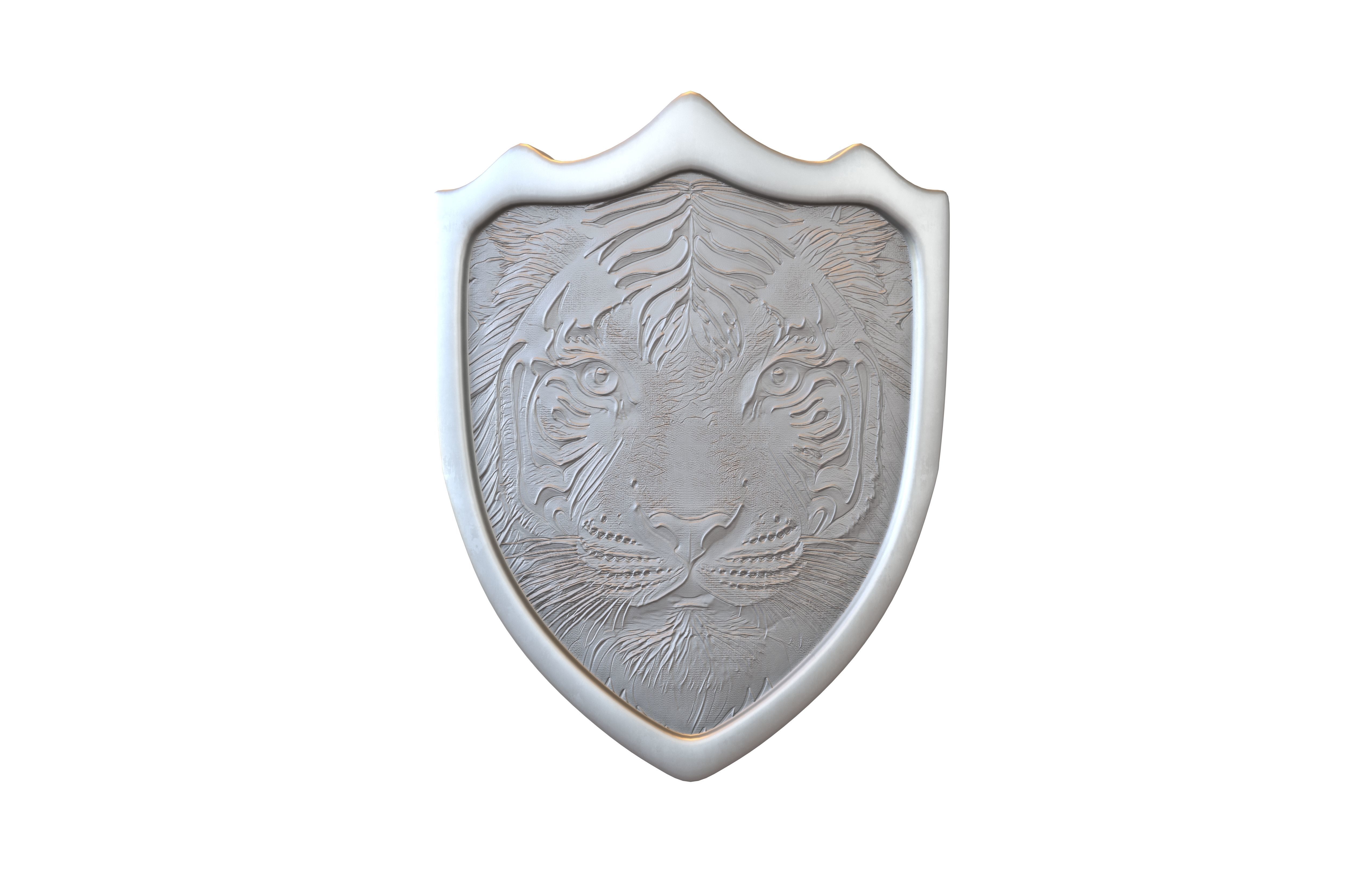 Tiger Shield v1 001 Low-poly 3D model_2