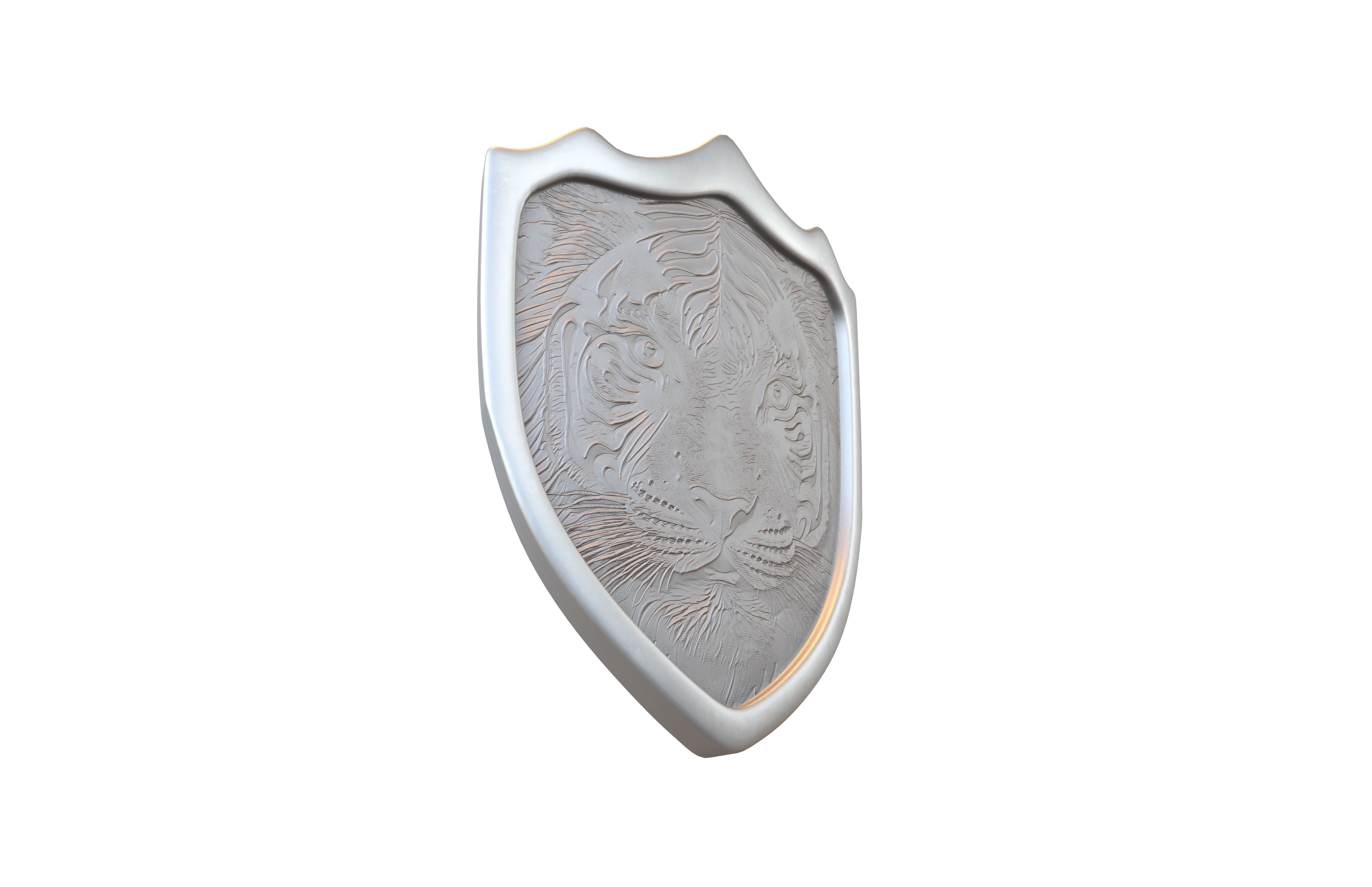 Tiger Shield v1 001 Low-poly 3D model_3