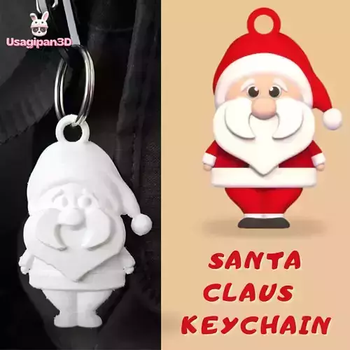 Santa Claus Keychain 3D print model