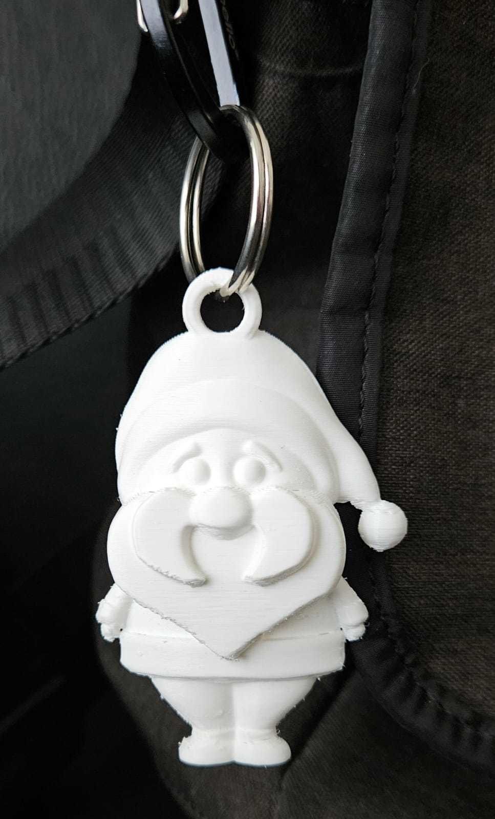 Santa Claus Keychain 3D print model_4