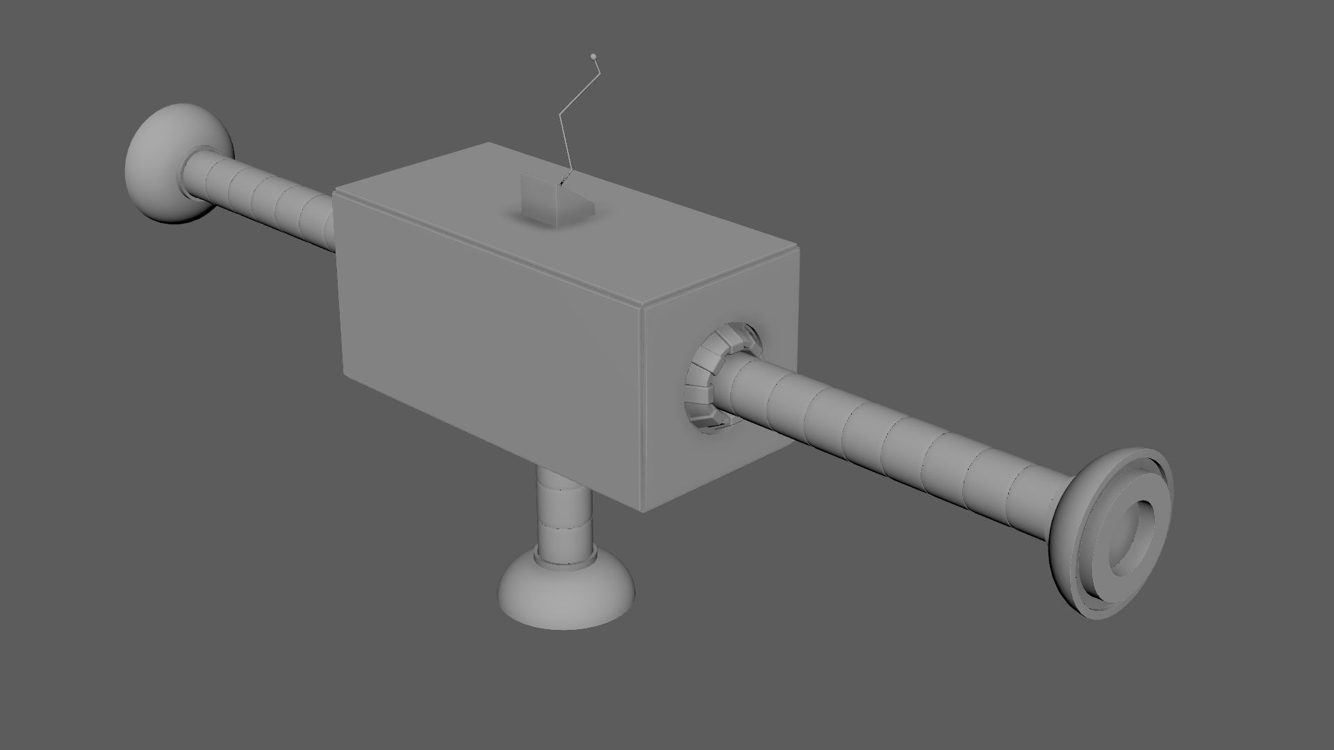 BLBot-00F-V2 Futuristic Adventurer Blue Cute Robot  3D model_7