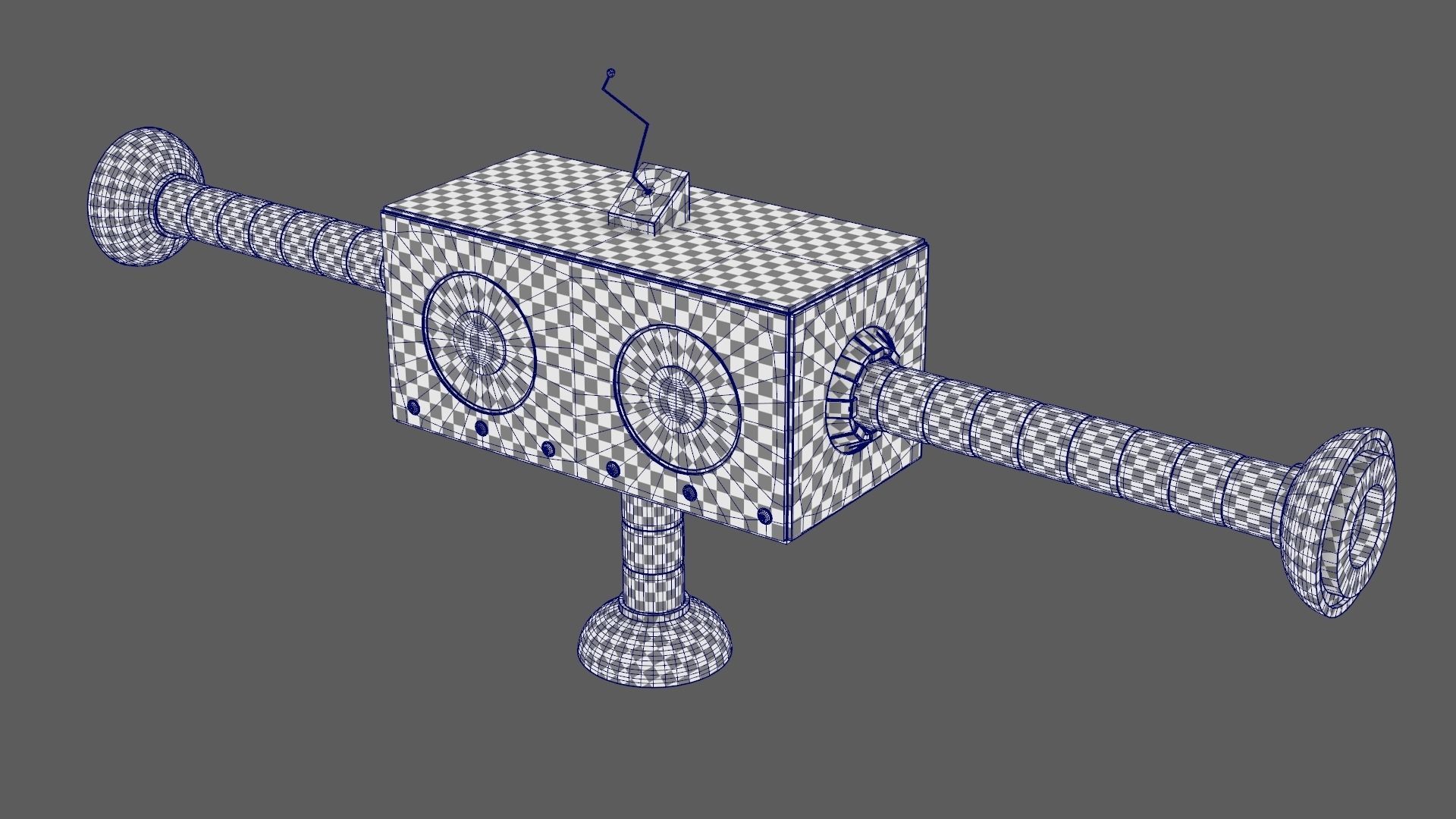 BLBot-00F-V2 Futuristic Adventurer Blue Cute Robot  3D model_17