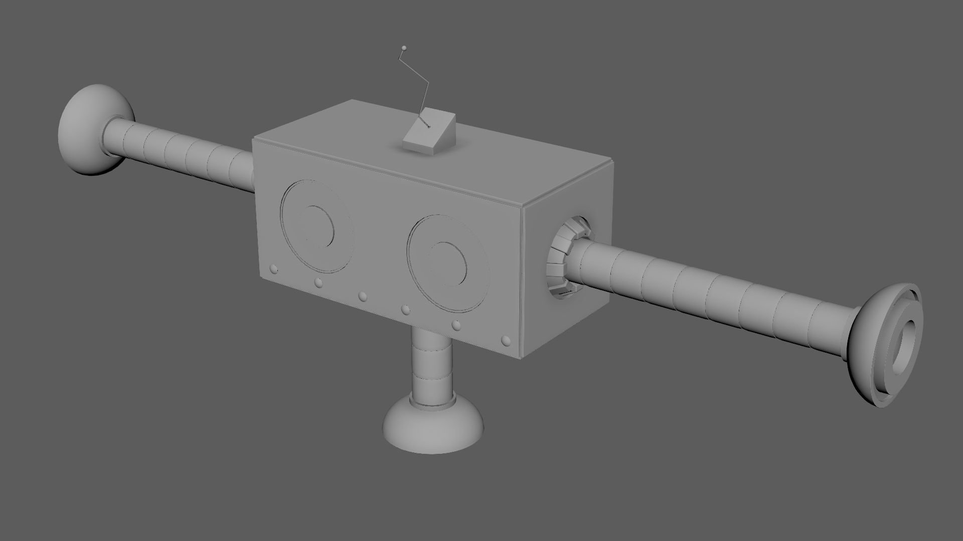 BLBot-00F-V2 Futuristic Adventurer Blue Cute Robot  3D model_5