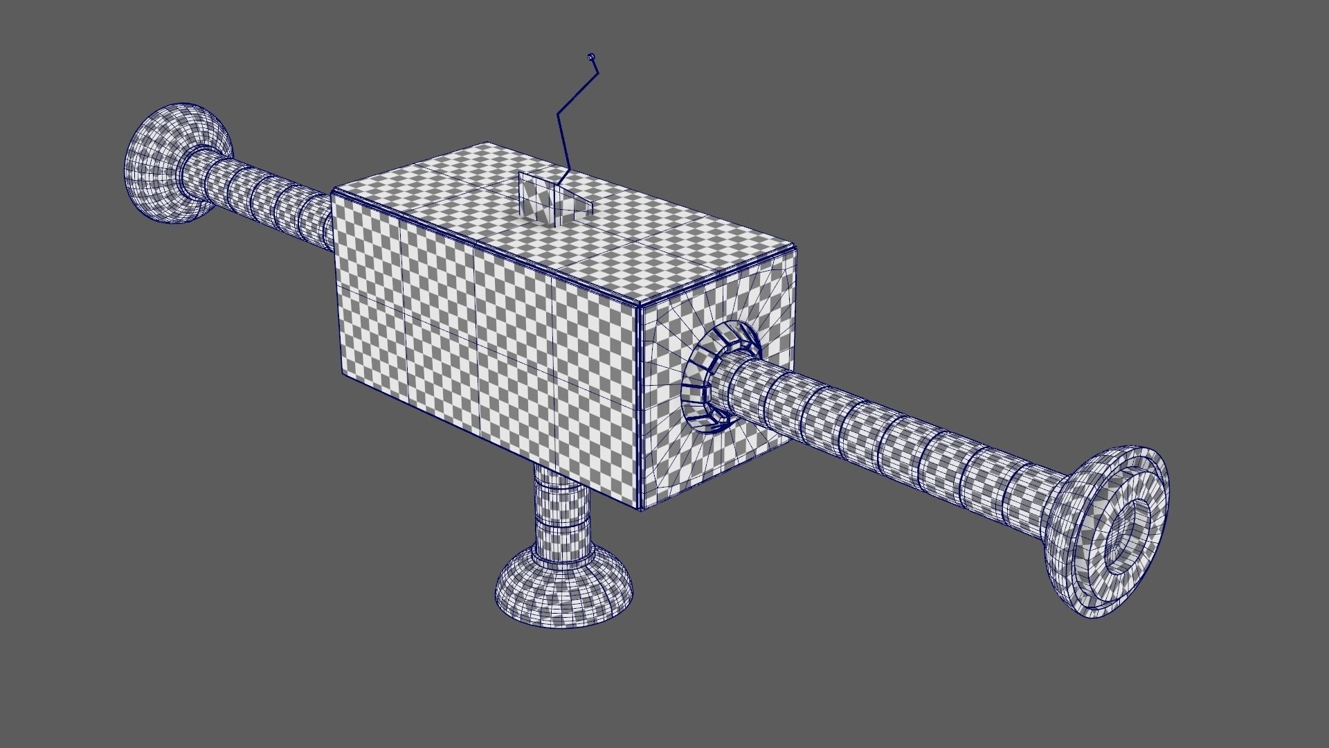 BLBot-00F-V2 Futuristic Adventurer Blue Cute Robot  3D model_19