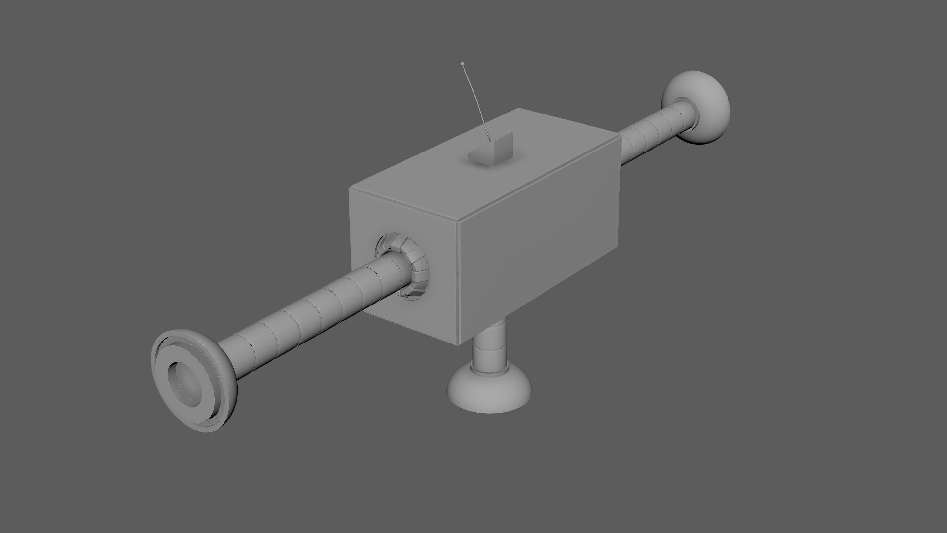 BLBot-00F-V2 Futuristic Adventurer Blue Cute Robot  3D model_6