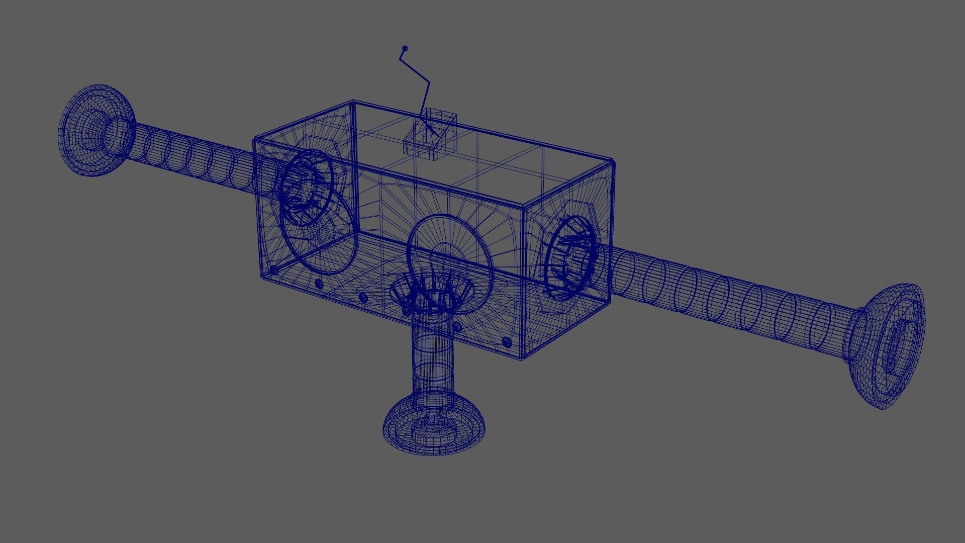 BLBot-00F-V2 Futuristic Adventurer Blue Cute Robot  3D model_13