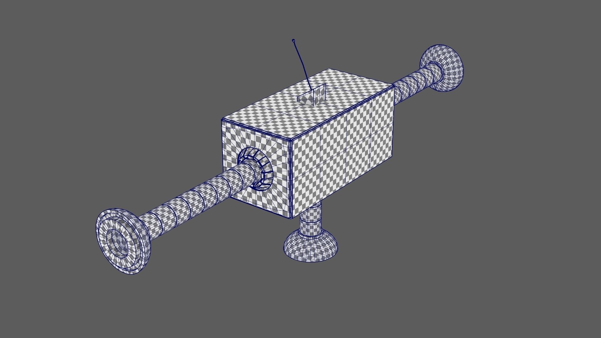 BLBot-00F-V2 Futuristic Adventurer Blue Cute Robot  3D model_18