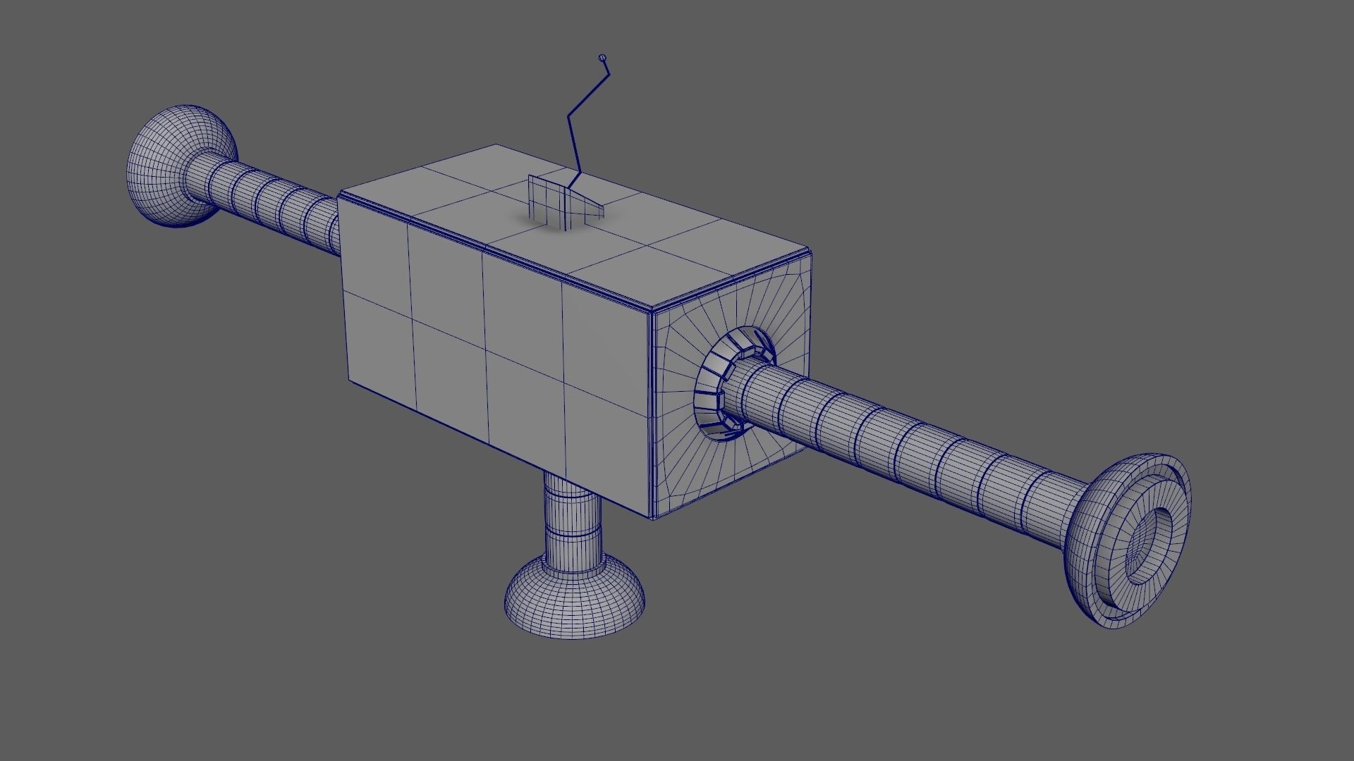 BLBot-00F-V2 Futuristic Adventurer Blue Cute Robot  3D model_11