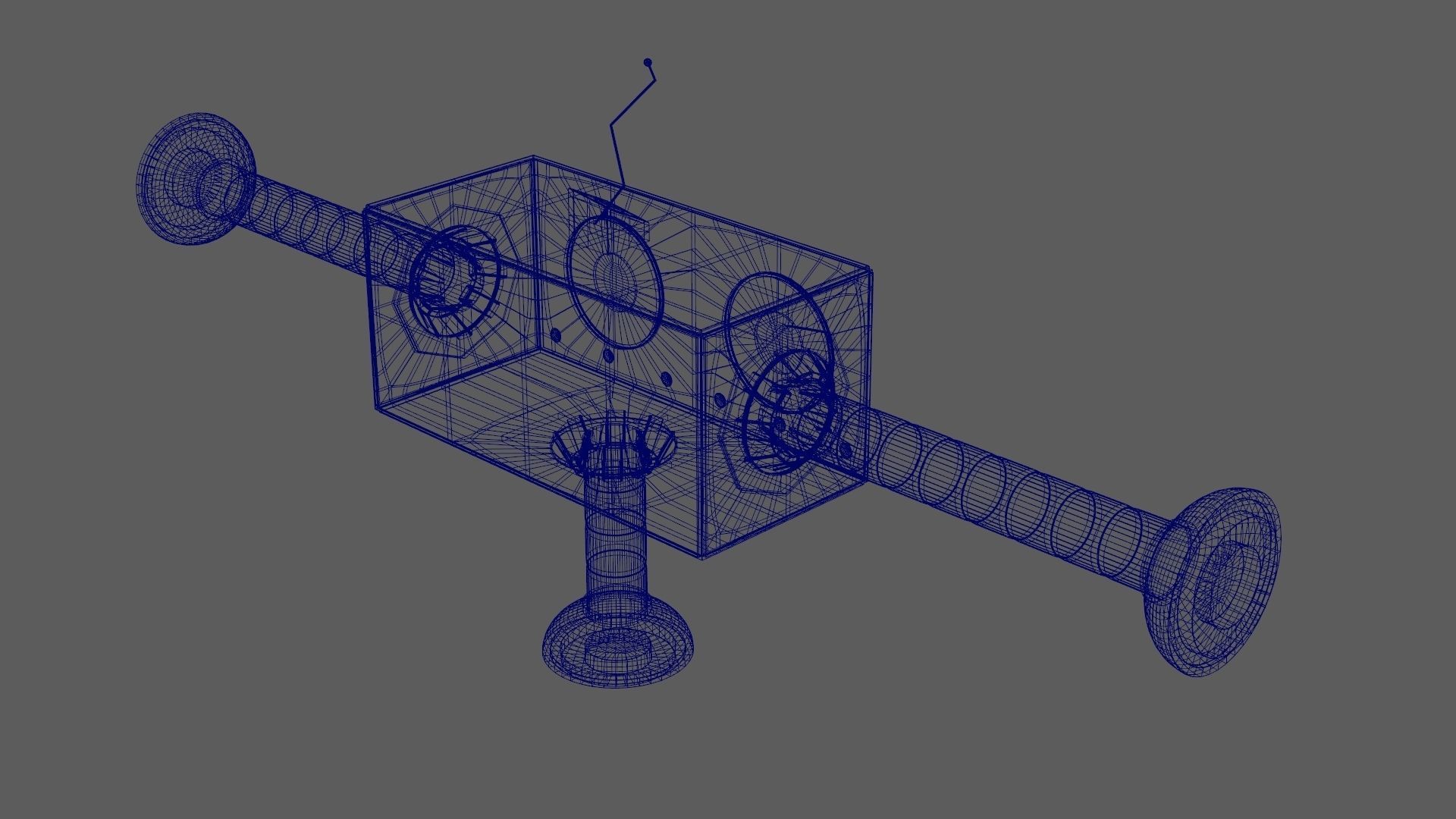 BLBot-00F-V2 Futuristic Adventurer Blue Cute Robot  3D model_15