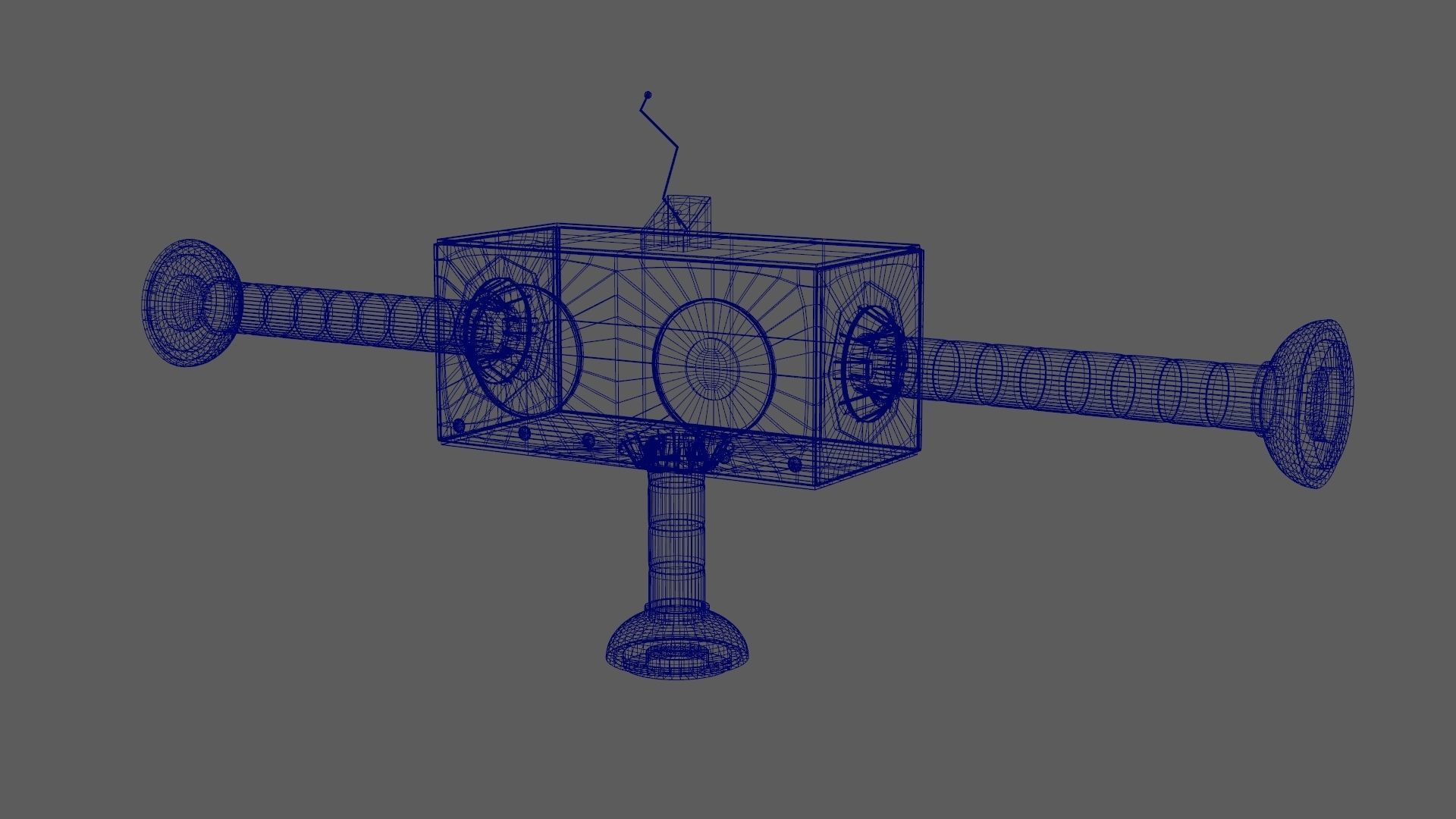 BLBot-00F-V2 Futuristic Adventurer Blue Cute Robot  3D model_12