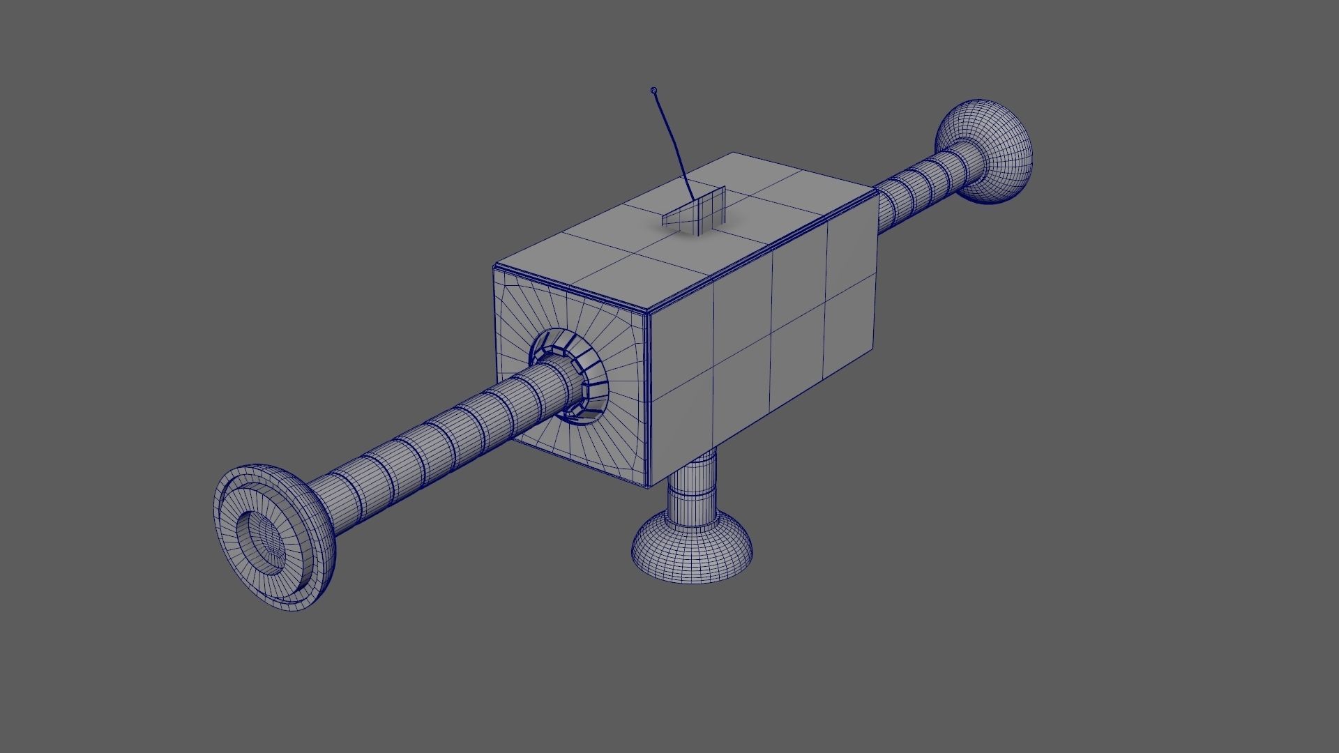 BLBot-00F-V2 Futuristic Adventurer Blue Cute Robot  3D model_10