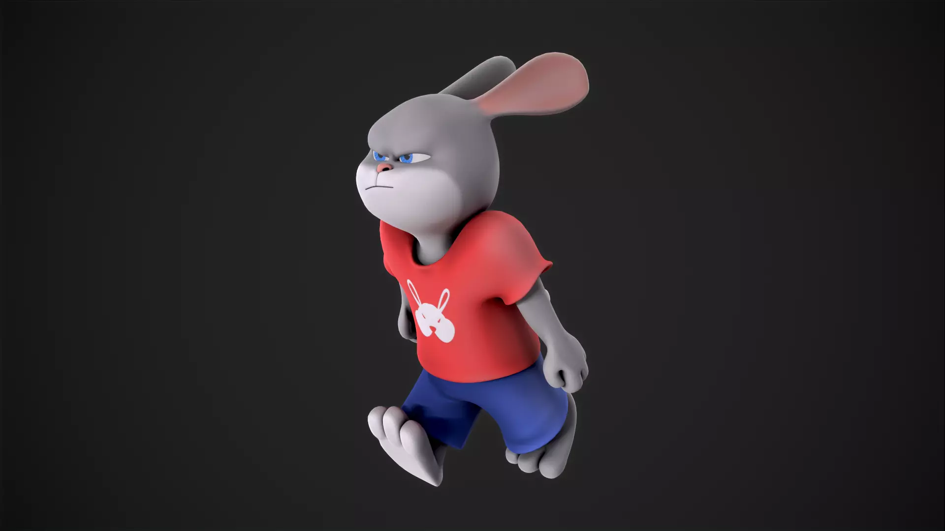 Angry Bunny rabbit 3d print figure 3D print model