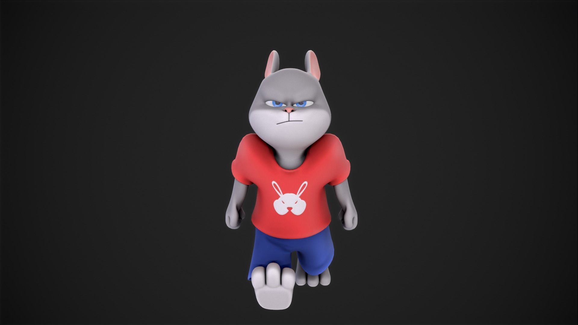 Angry Bunny rabbit 3d print figure 3D model 3D printable | CGTrader