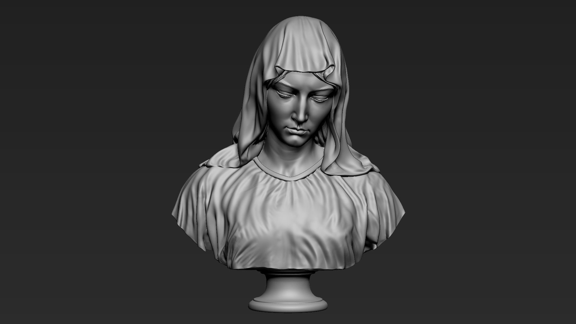 Mother Maria Bust 01 3D print model_4
