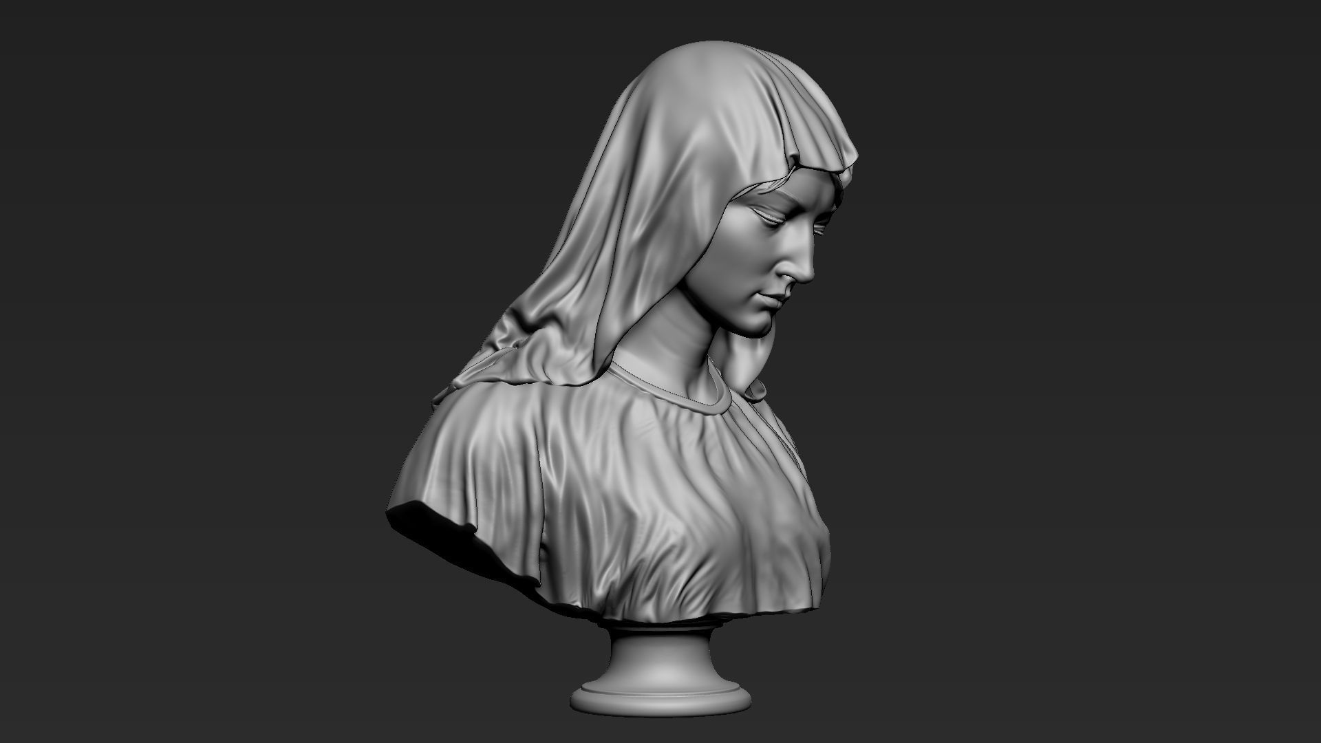 Mother Maria Bust 01 3D print model_7