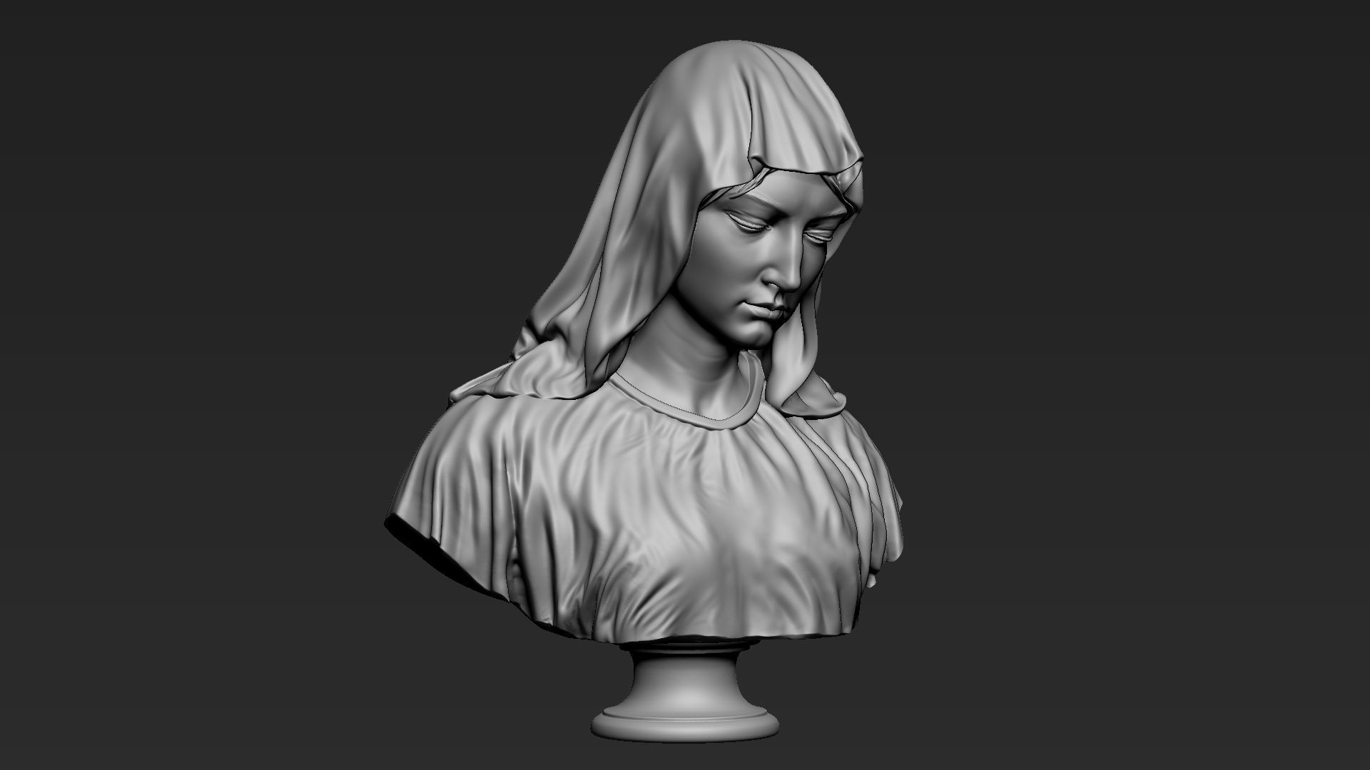 Mother Maria Bust 01 3D print model_6
