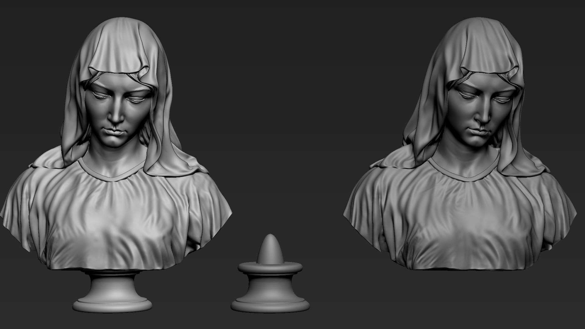 Mother Maria Bust 01 3D print model_5