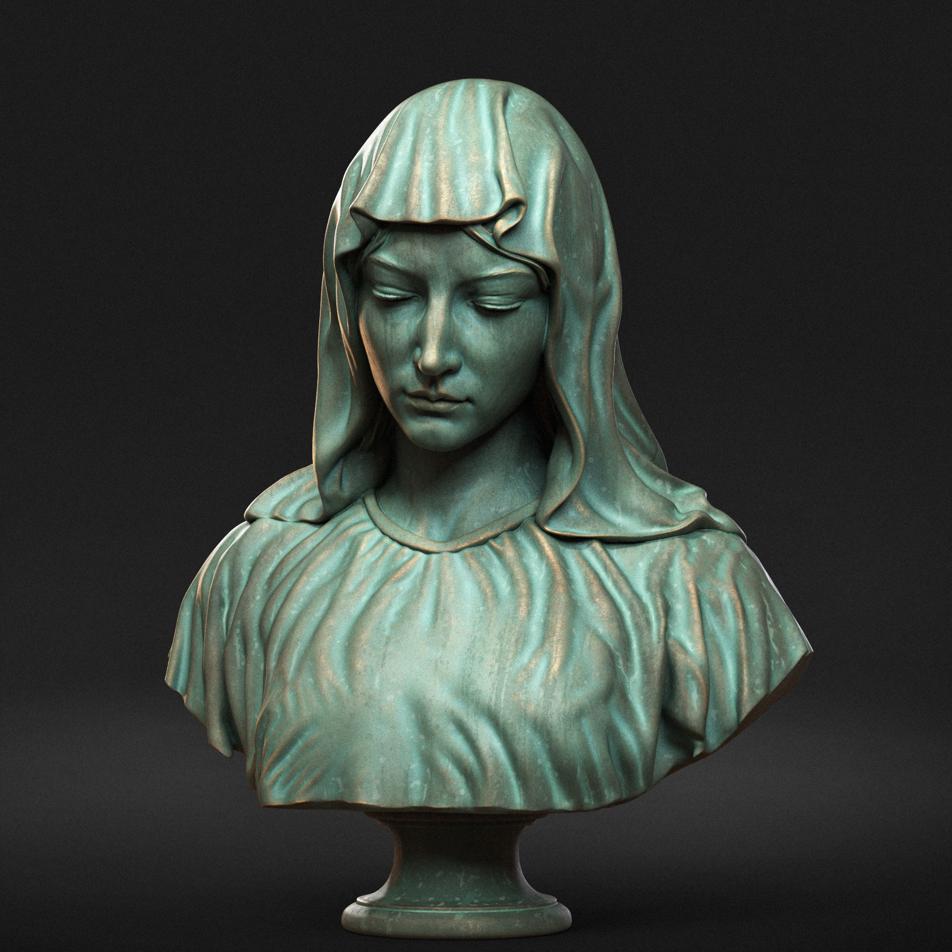 Mother Maria Bust 01 3D print model_1