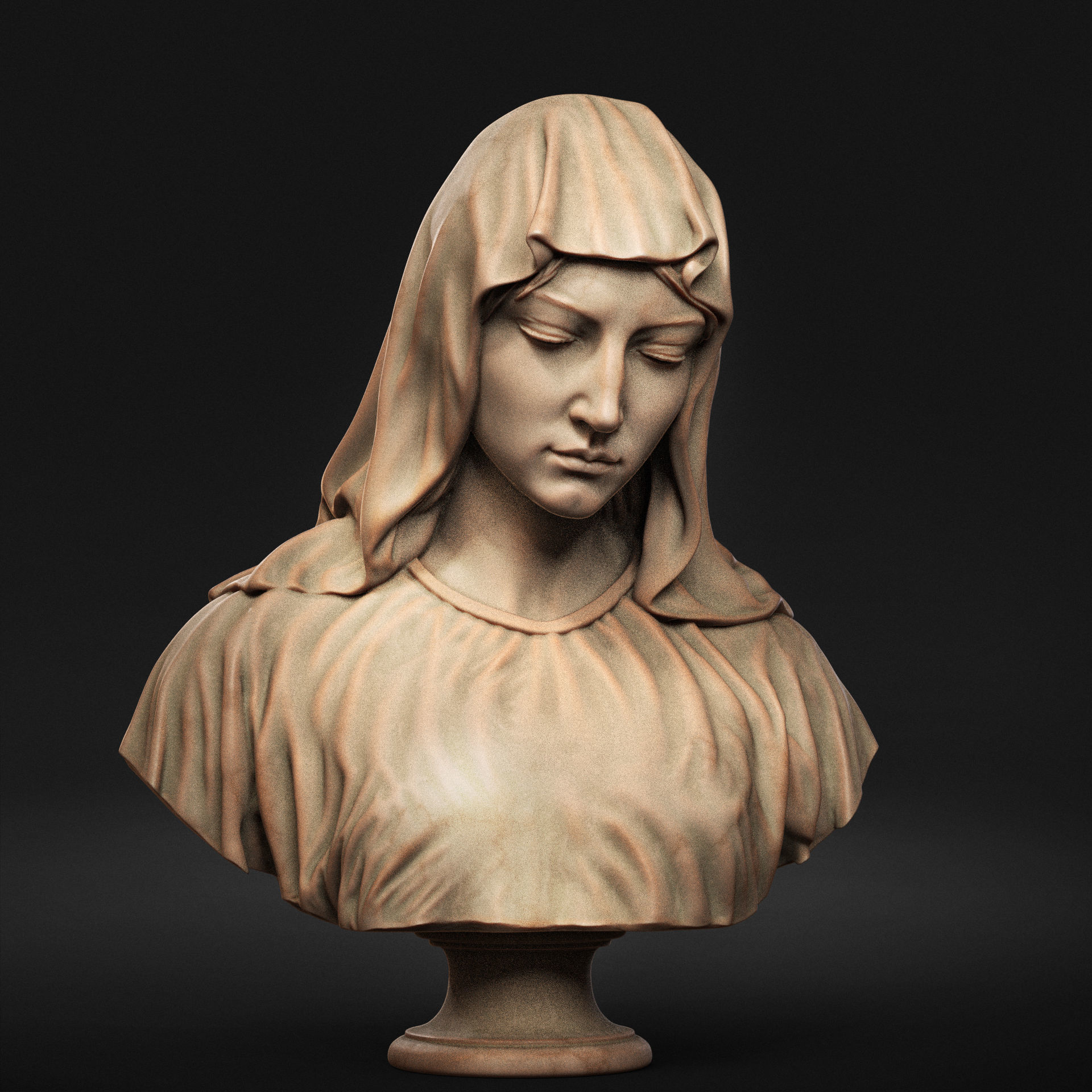 Mother Maria Bust 01 3D print model_2
