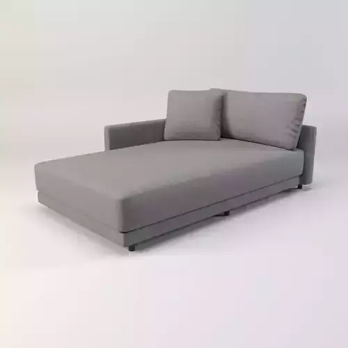 Gather arm wide chaise sectional sofa