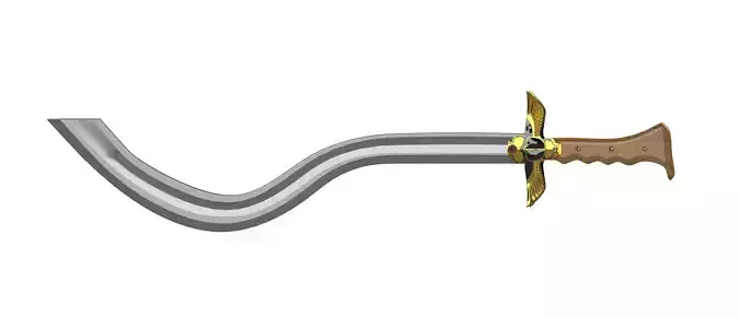 Legendary Khopesh Sword with Flying Scarab Guard - 3D Model