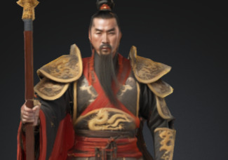 samurai Low-poly 3D model_1