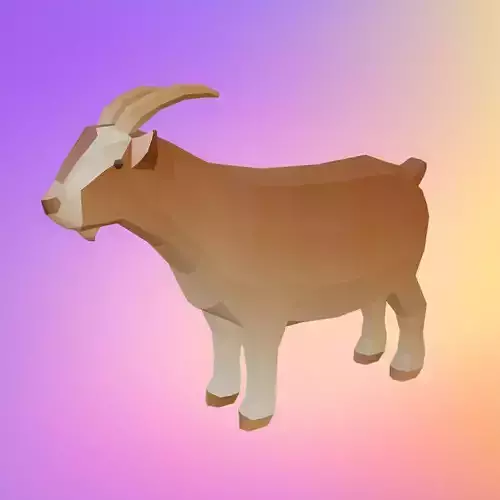 Low poly goat