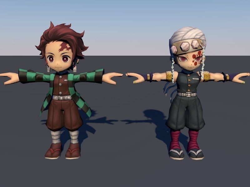 demon slayer mini 3D model_4