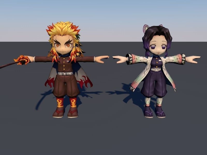 demon slayer mini 3D model_2